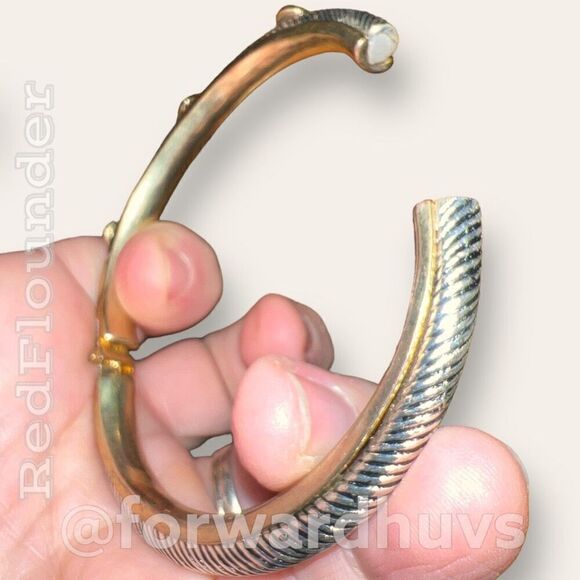 Bundle Sale 3 for $15 | Silver & Gold Tone Hinge Bracelet - Picture 6 of 8